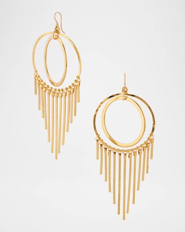18K Gold-Plated Fringe Earrings